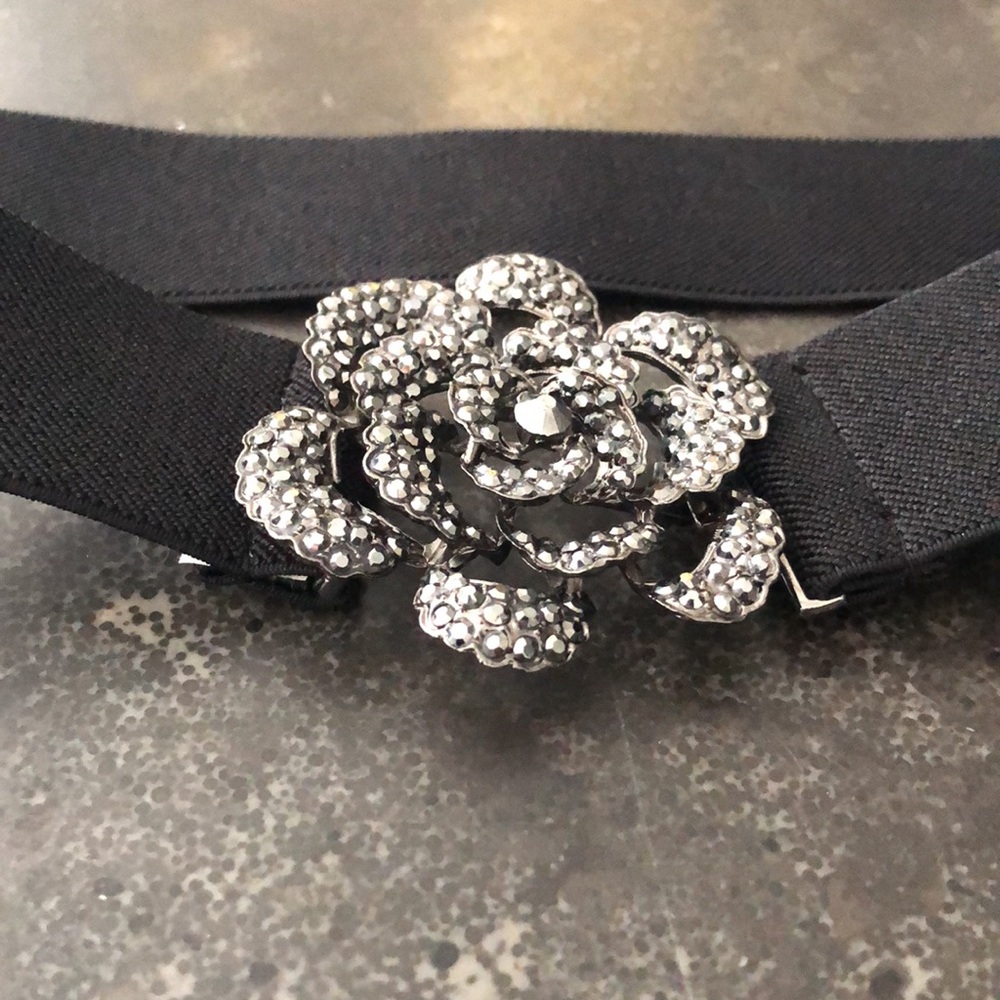 BCBG Flower Rhinestone Belt - Picture 3 of 4